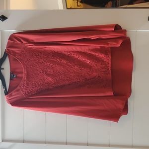 Orange dressy women's top